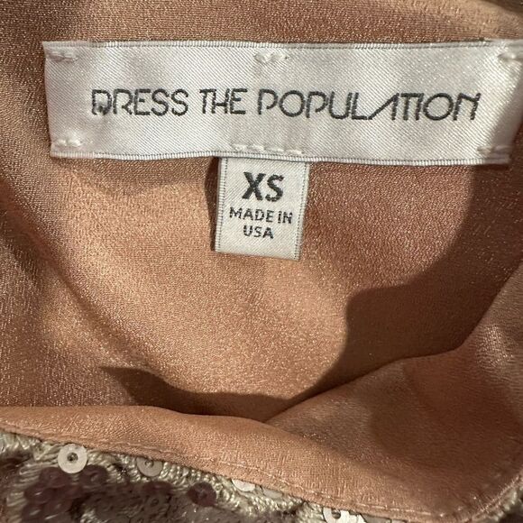 Dress the population grace a-line mini dress sequin - Picture 4 of 5